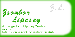 zsombor lipcsey business card